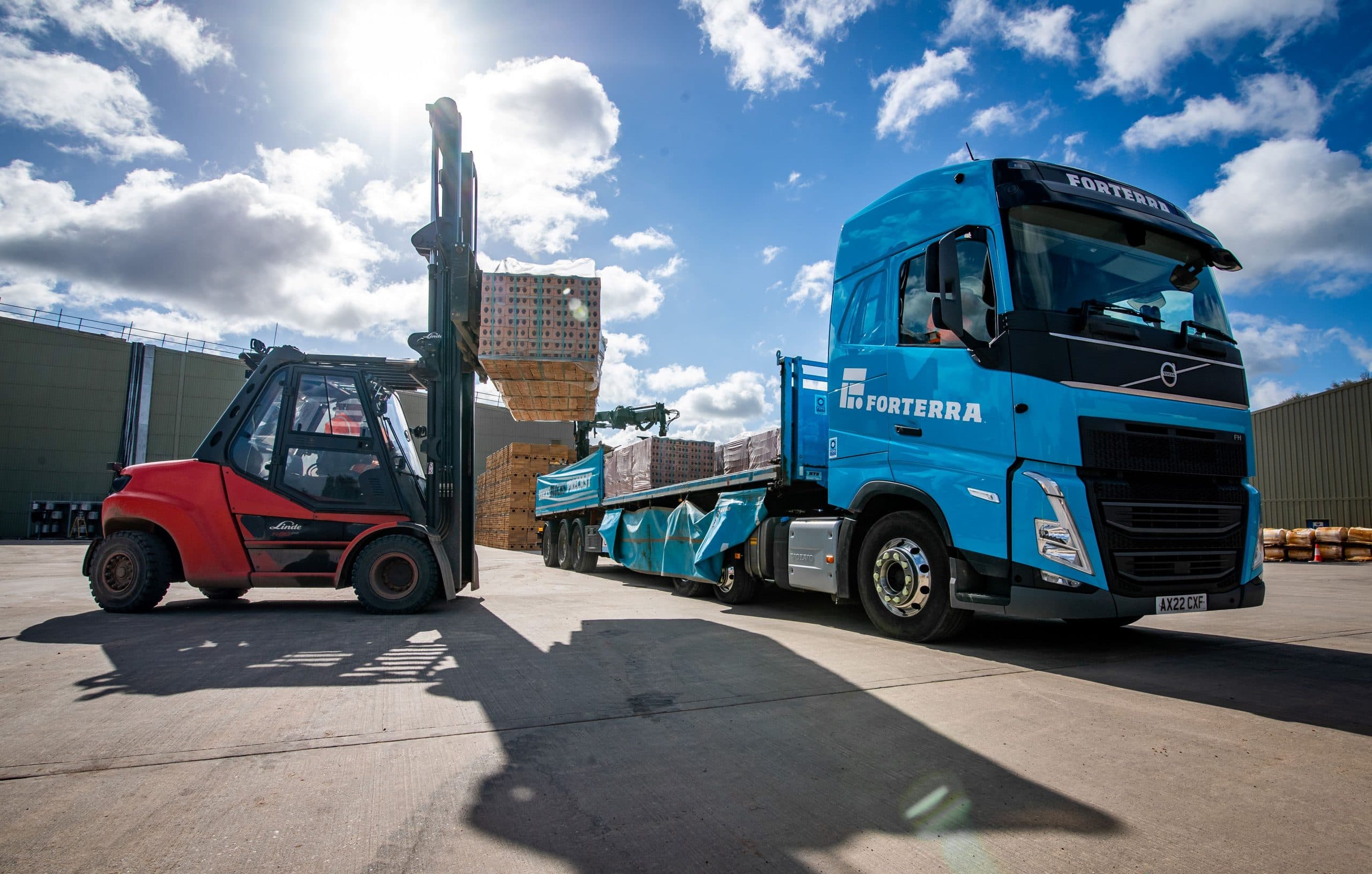 First bricks loaded onto the ultra efficient Isave truck